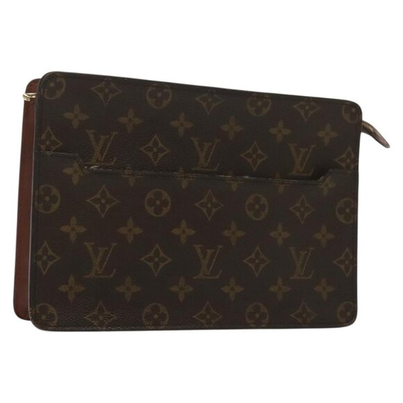 LOUIS VUITTON Monogram Pochette Homme Clutch Bag M51795 LV Auth th6276 - Picture 1 of 16